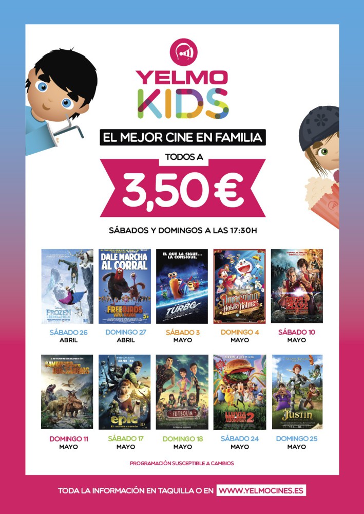 Sorteamos 4 entradas de cine para el ciclo de cine infantil YelmoKids