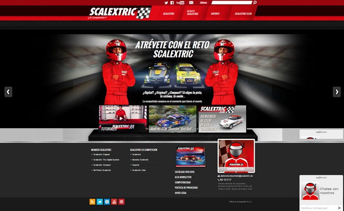 Scalextric presenta nueva web llena de emocionantes contenidos