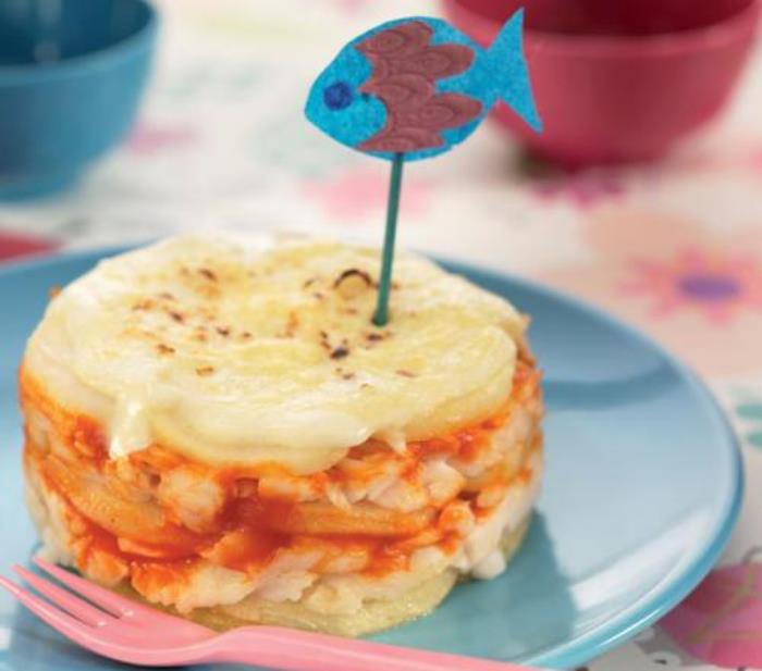 Receta para niños: Milhojas de patata y pescado