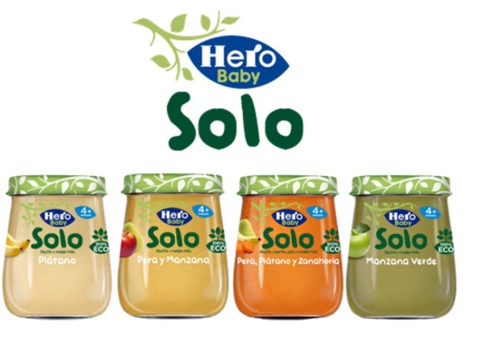 Nuevos tarritos Hero Baby Solo, sólo fruta ecológica