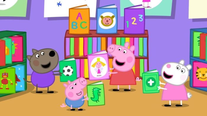 Peppa Pig en la biblioteca