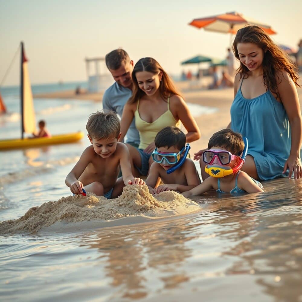 Playas familiares y actividades acuáticas para niños en España