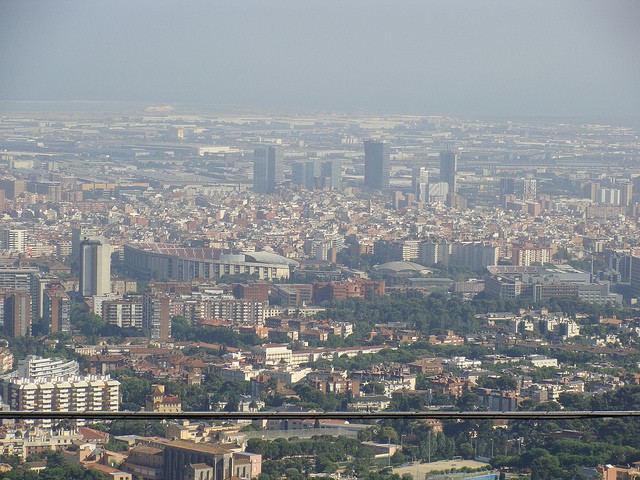 Alta contaminación en Barcelona