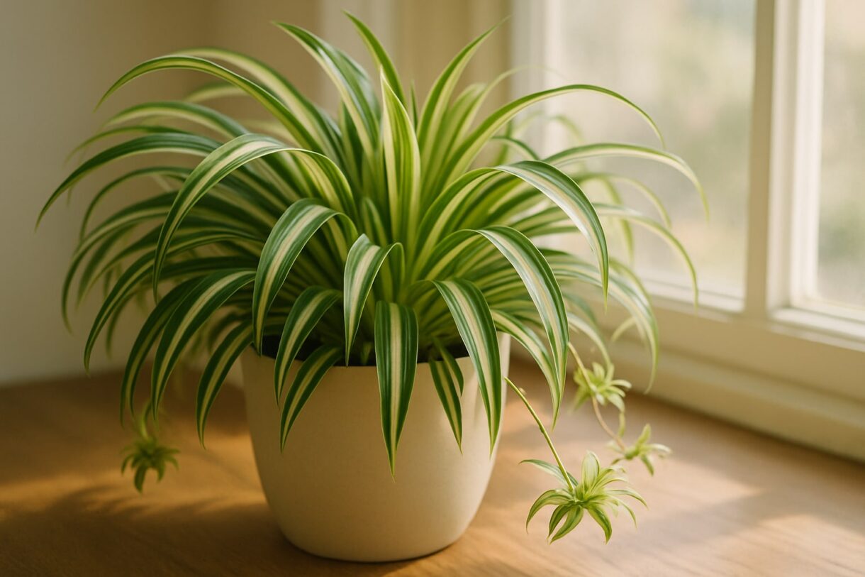 Chlorophytum comosum: la cinta y su talento natural para purificar el aire