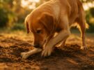 Por qué los perros entierran sus juguetes y huesos