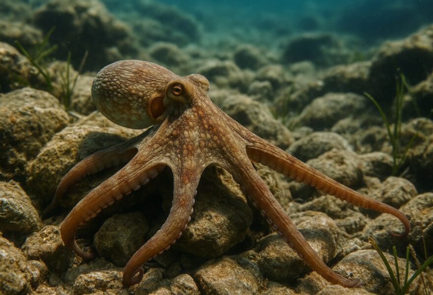Pulpo común: el invertebrado más inteligente del océano
