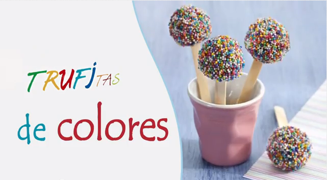 Recetas con niños: trufitas blancas, rosas y multicolores