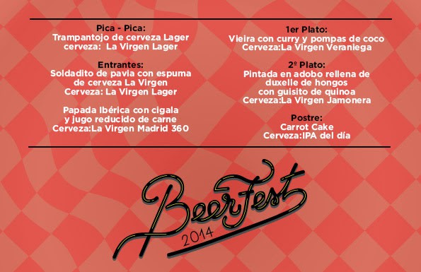 menu maridaje beerfest