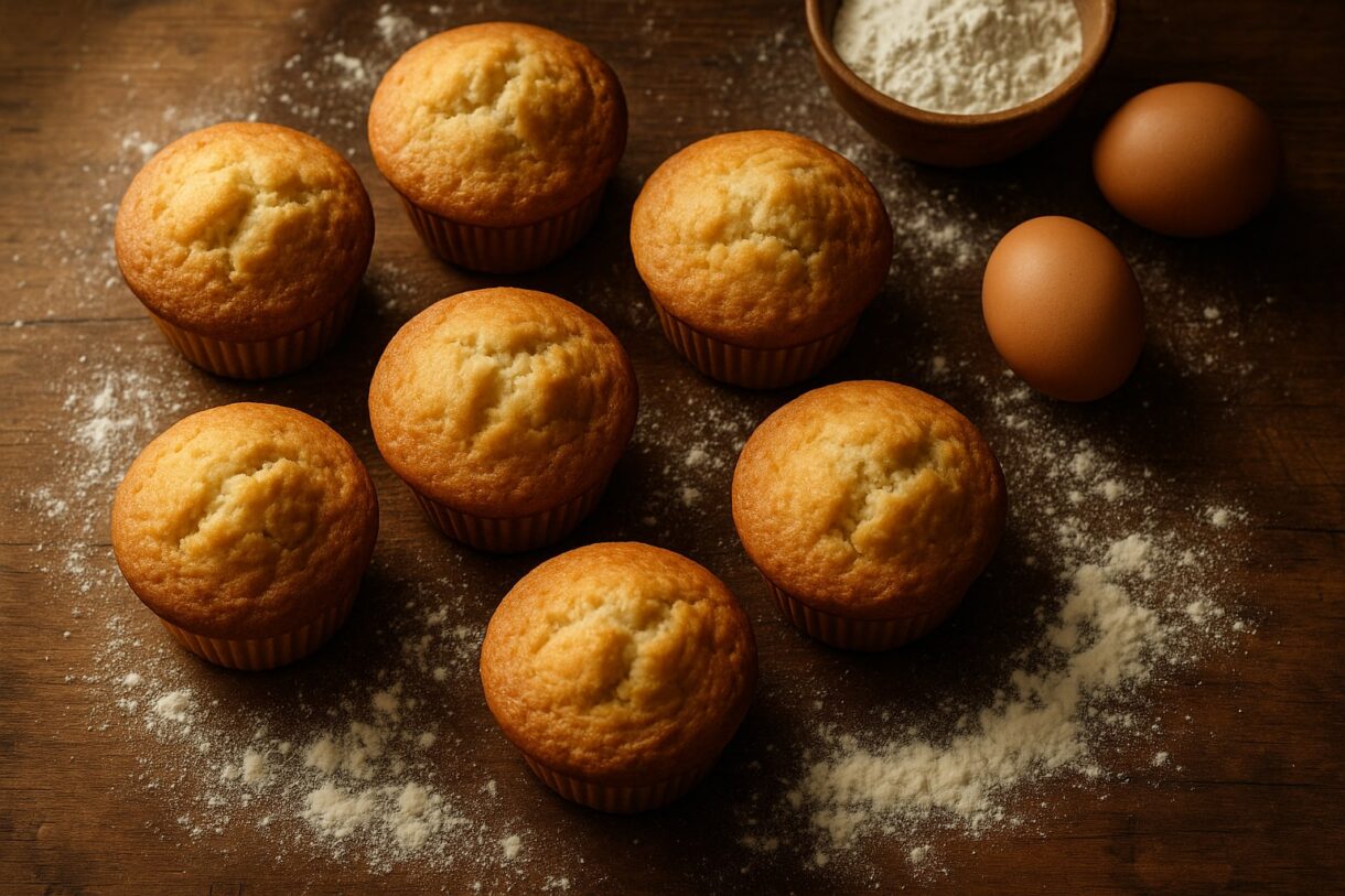 Magdalenas caseras esponjosas: la receta de toda la vida con copete