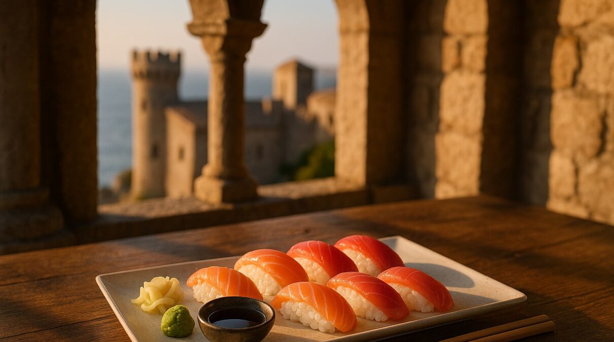 Kabuki Raw en Casares: sushi mirando al Mediterráneo desde un castillo malagueño