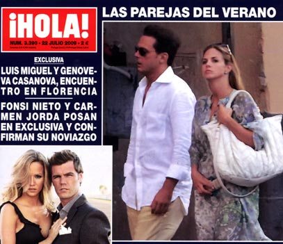 Luis Miguel y Genoveva Casanova pueden ser la pareja del verano