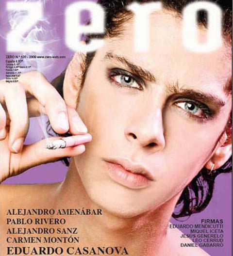 Eduardo Casanova (Fidel de Aída), última portada de la revista Zero