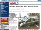 Matan a Johnny Depp en un accidente de tráfico