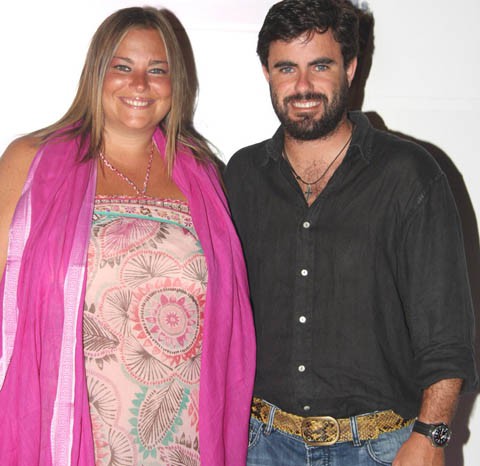 Caritina Goyanes y Antonio Matos, padres de un niño