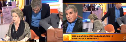 Pedro Ruiz pone a María Antonia Iglesias en su sitio