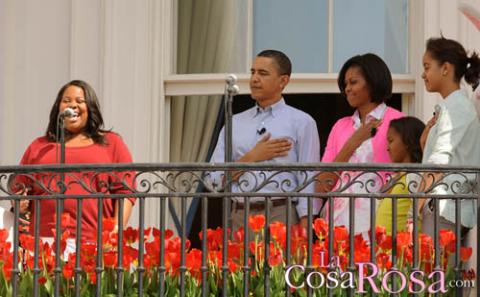 Justin Bieber y los chicos de Glee visitan a los Obama en el Easter Egg Roll