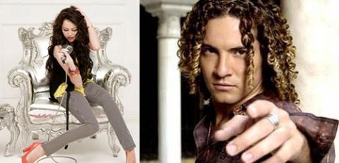 Miley Cyrus con David Bisbal en When I look at you