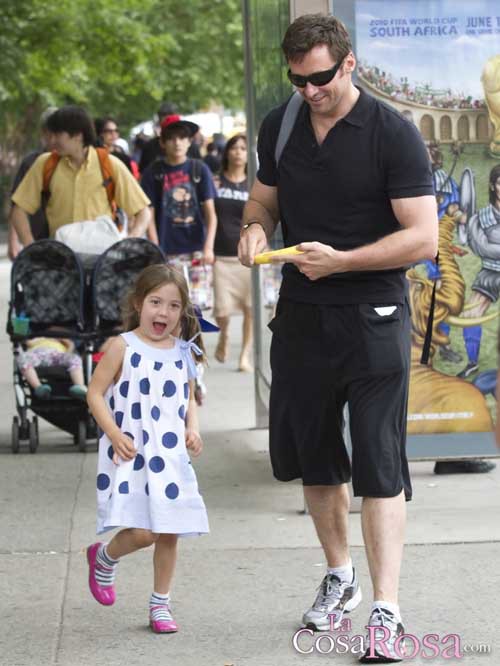 Hugh Jackman en el metro de Nueva York