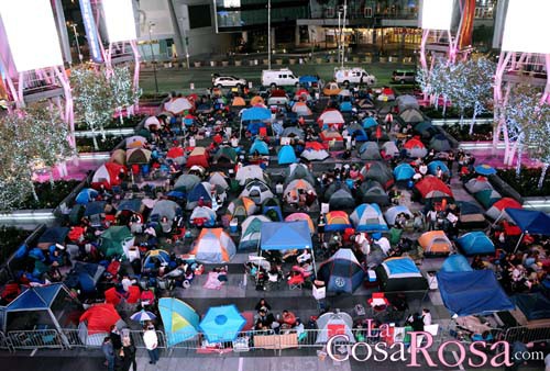 Los fans de Crepúsculo acampados en Los Ángeles cuatro días antes del estreno mundial de Eclipse