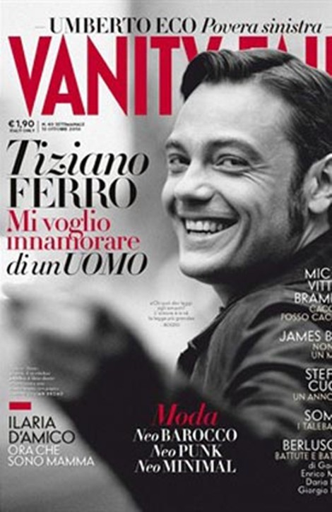 Tiziano Ferro declara su homosexualidad