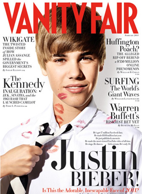 Justin Bieber, «acosado» en la portada de Vanity Fair