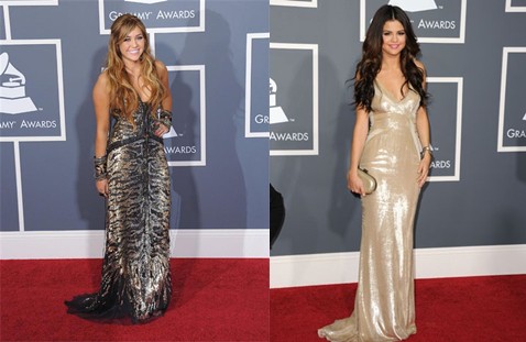 Miley Cyrus y Selena Gomez entre las mejores vestidas en los Grammy