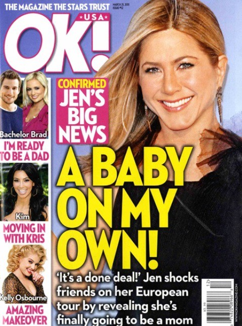 Jennifer Aniston desmiente la información aparecida en la revista Ok!