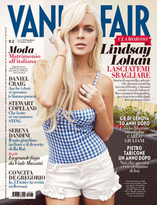 Lindsay Lohan, portada de la edición italiana de Vanity Fair