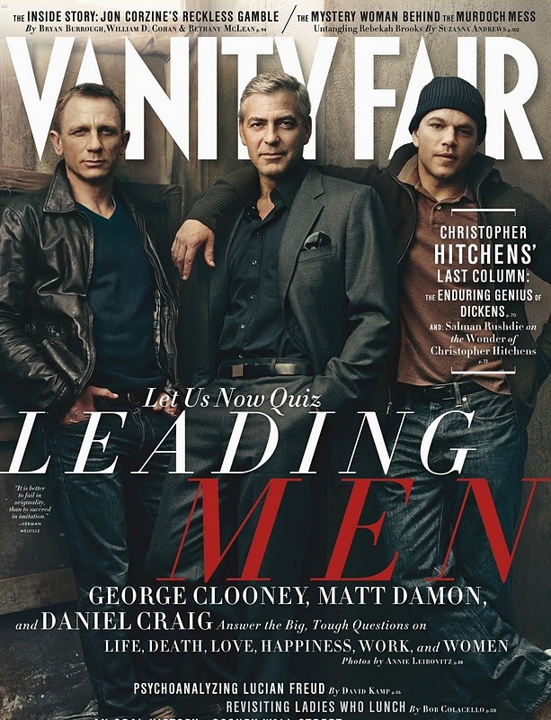 Damon, Clooney y Craig, portada de Vanity Fair