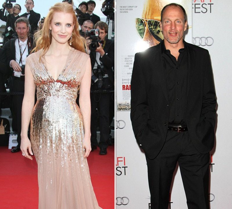 Woody Harrelson y Jessica Chastain, los vegetarianos más sexies de 2012 para PETA