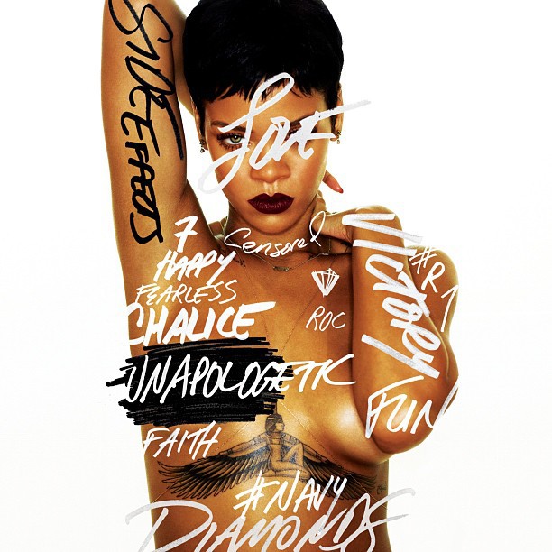 Rihanna desvela la portada de «Unapologetic», su nuevo disco