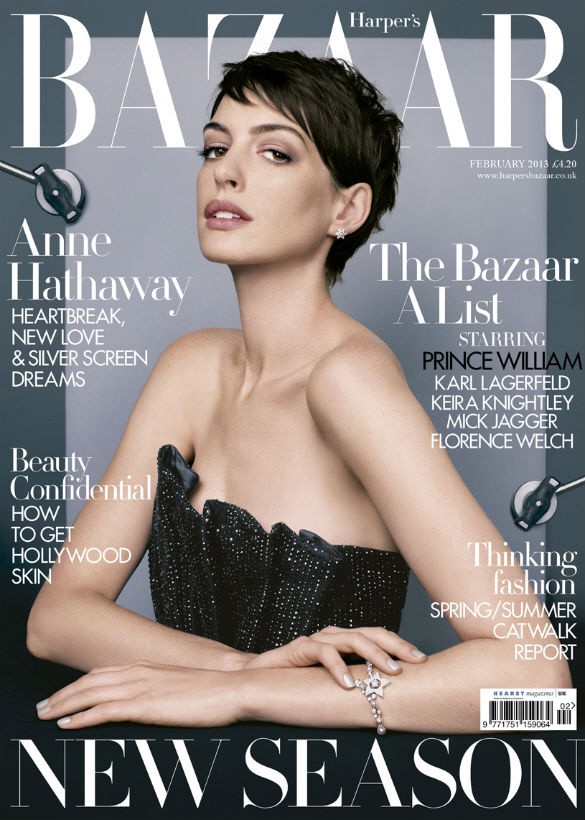 Anne Hathaway, deslumbrante en la portada de Harper´s Bazaar