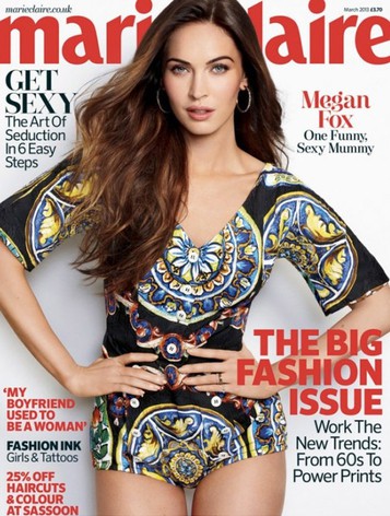 Megan Fox, feliz en la portada de Marie Claire