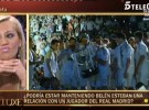 Belén Esteban y los jugadores del Real Madrid