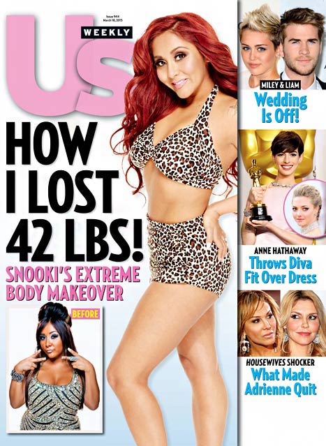 Snooki, muy delgada en la portada de Us Weekly