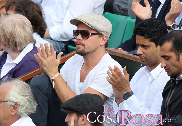 Leonardo DiCaprio, seguidor del tenis en Roland Garros