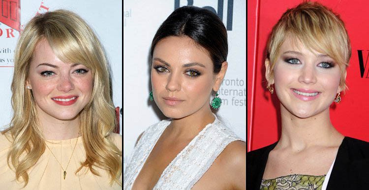 Emma Stone, Mila Kunis y Jennifer Lawrence, las más rentables de Hollywood en 2013