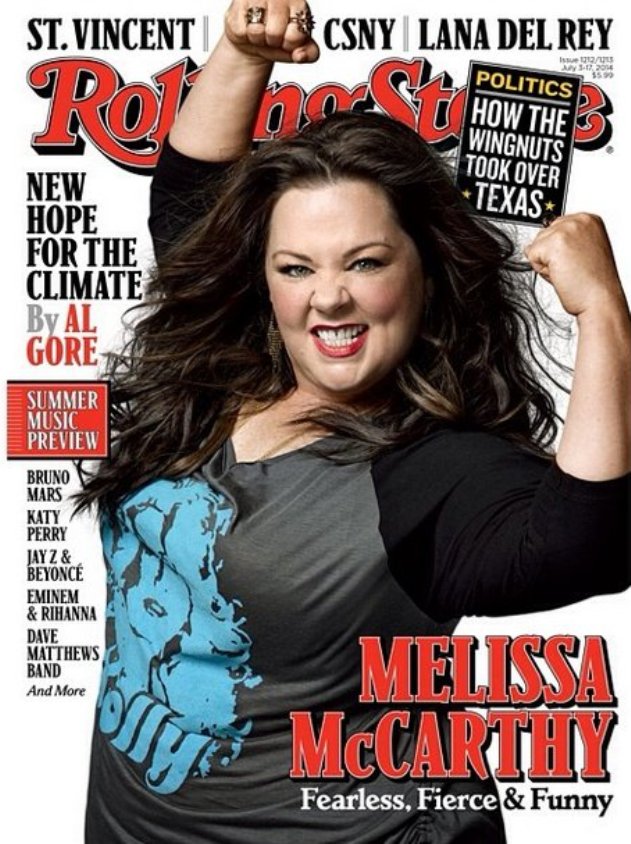 Melissa McCarthy, sin complejos en la portada de la Rolling Stone estadounidense