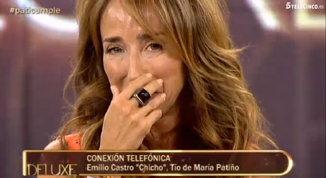 María Patiño se emociona el día de su cumpleaños en Sálvame deluxe