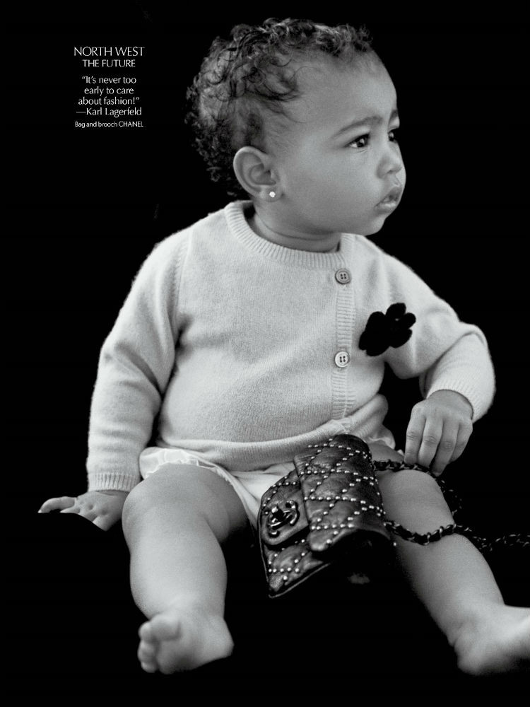 North West debuta como modelo con diamantes y un bolso de Chanel