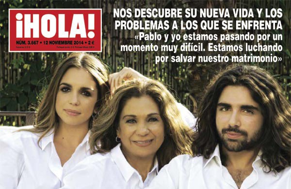 Lolita Flores posa en ¡Hola! con sus hijos y habla de su crisis matrimonial