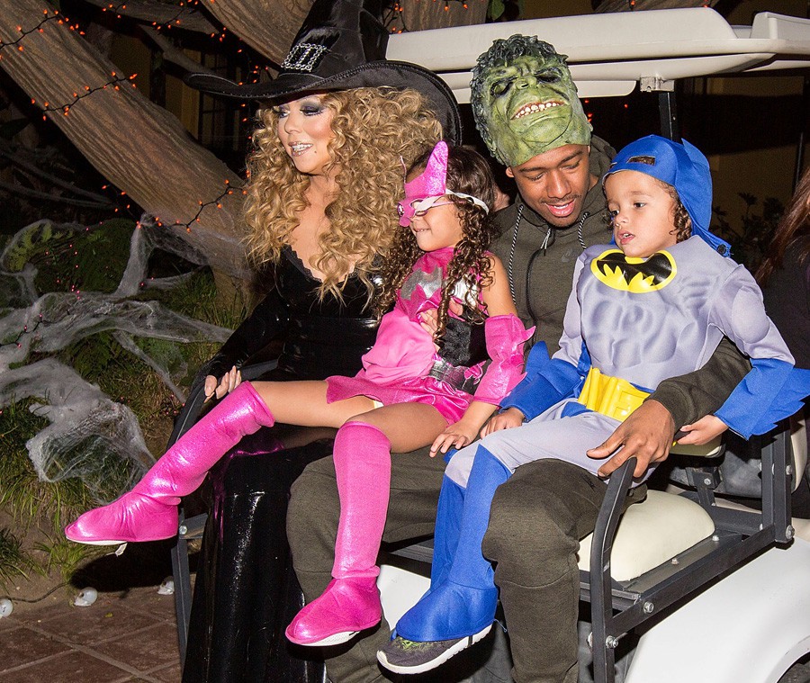 Mariah Carey pasa Halloween con Nick Cannon y James Packer