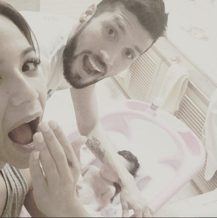 Tamara Gorro y Ezequiel Garay bautizan a su hija Shaila