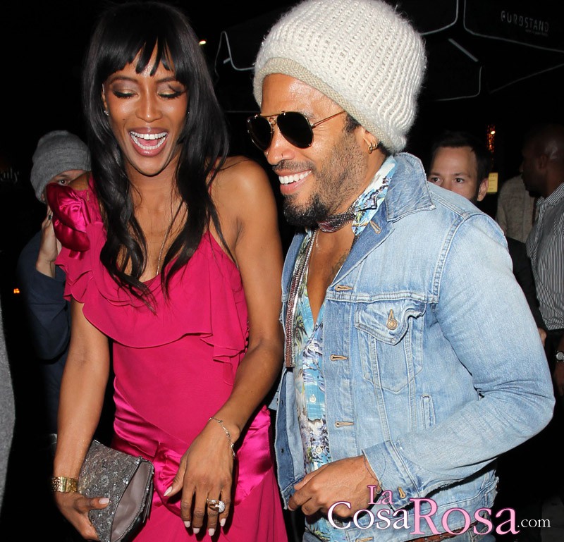 Lenny Kravitz y Naomi Campbell tontean en el 21 cumpleaños de Gigi Hadid