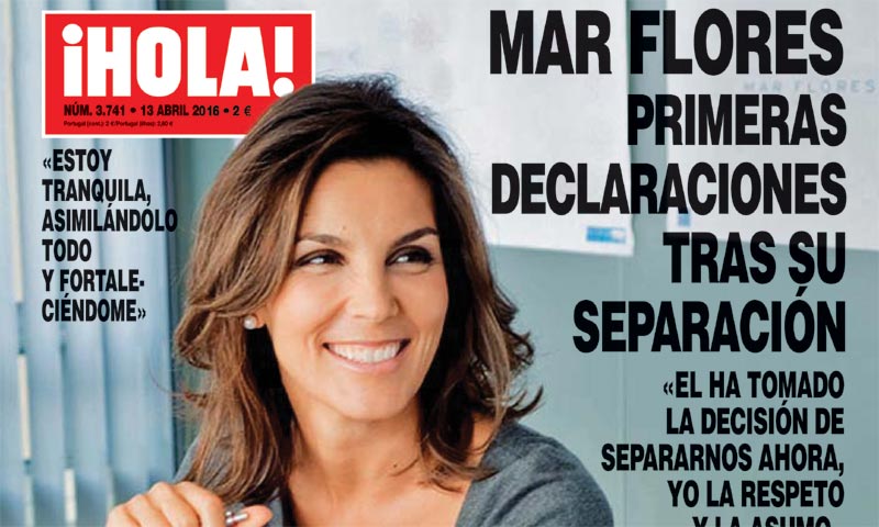 Mar Flores se convierte en portada de ¡Hola! para hablar de su separación