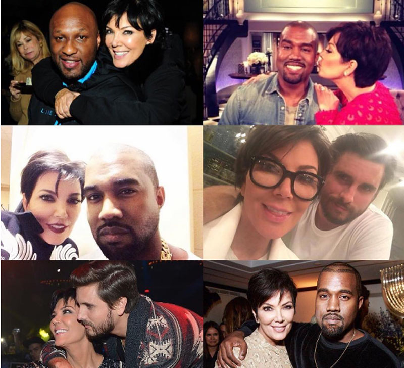 Kris Jenner quiere a Lamar Odom, Scott Disick y Kanye West como si fueran sus hijos