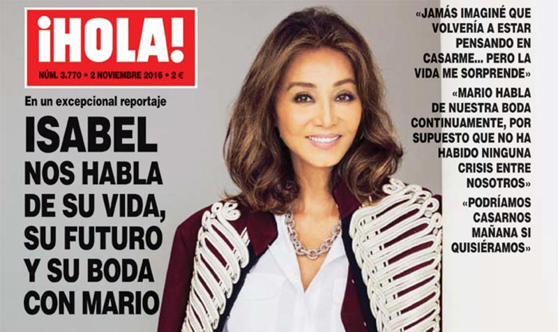 Isabel Preysler, portada de ¡Hola! por sus planes de boda con Mario Vargas Llosa