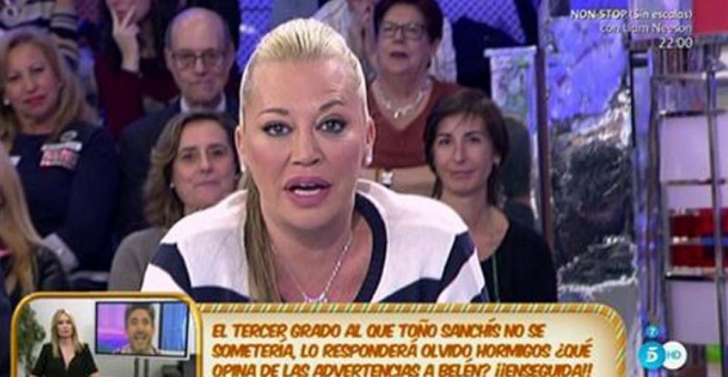 Belén Esteban responde a Toño Sanchís y evita a Olvido Hormigos