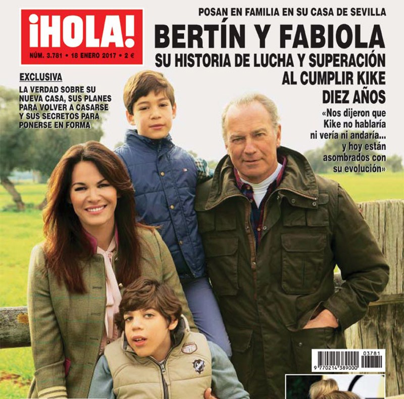 Bertín Osborne y Fabiola Martínez comentan la historia de superación de su hijo Kike en ¡Hola!