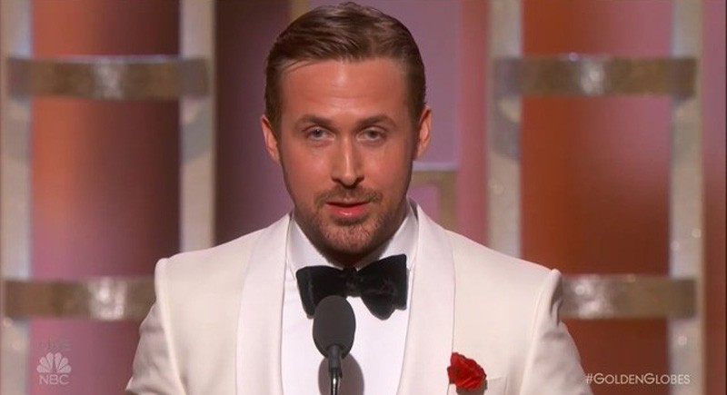 La preciosa dedicatoria de Ryan Gosling a Eva Mendes en los Globos de Oro 2017